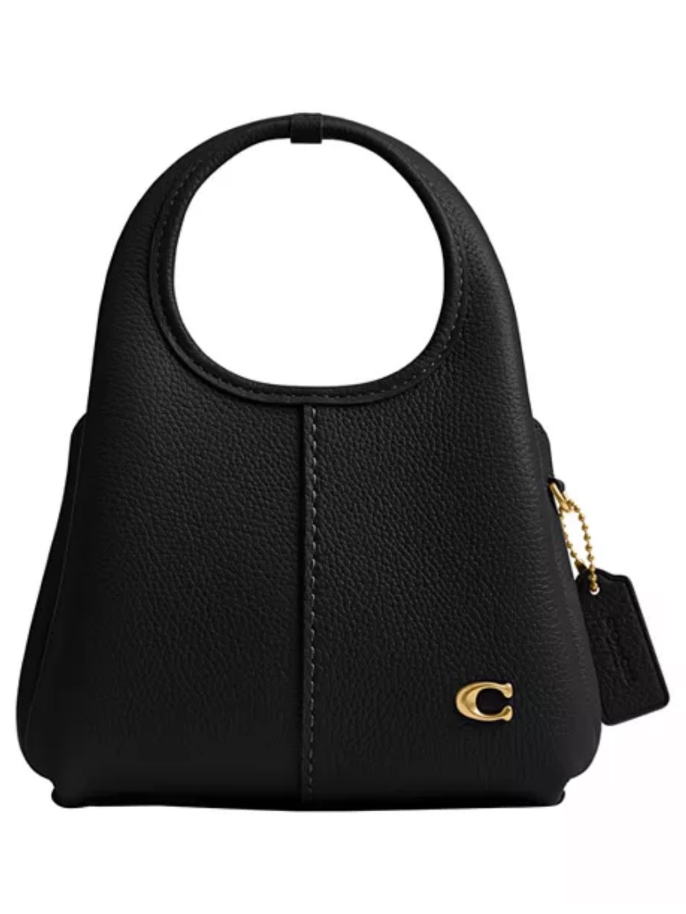 Coach Black Lana Shoulder Bag 19 with Gold Chain